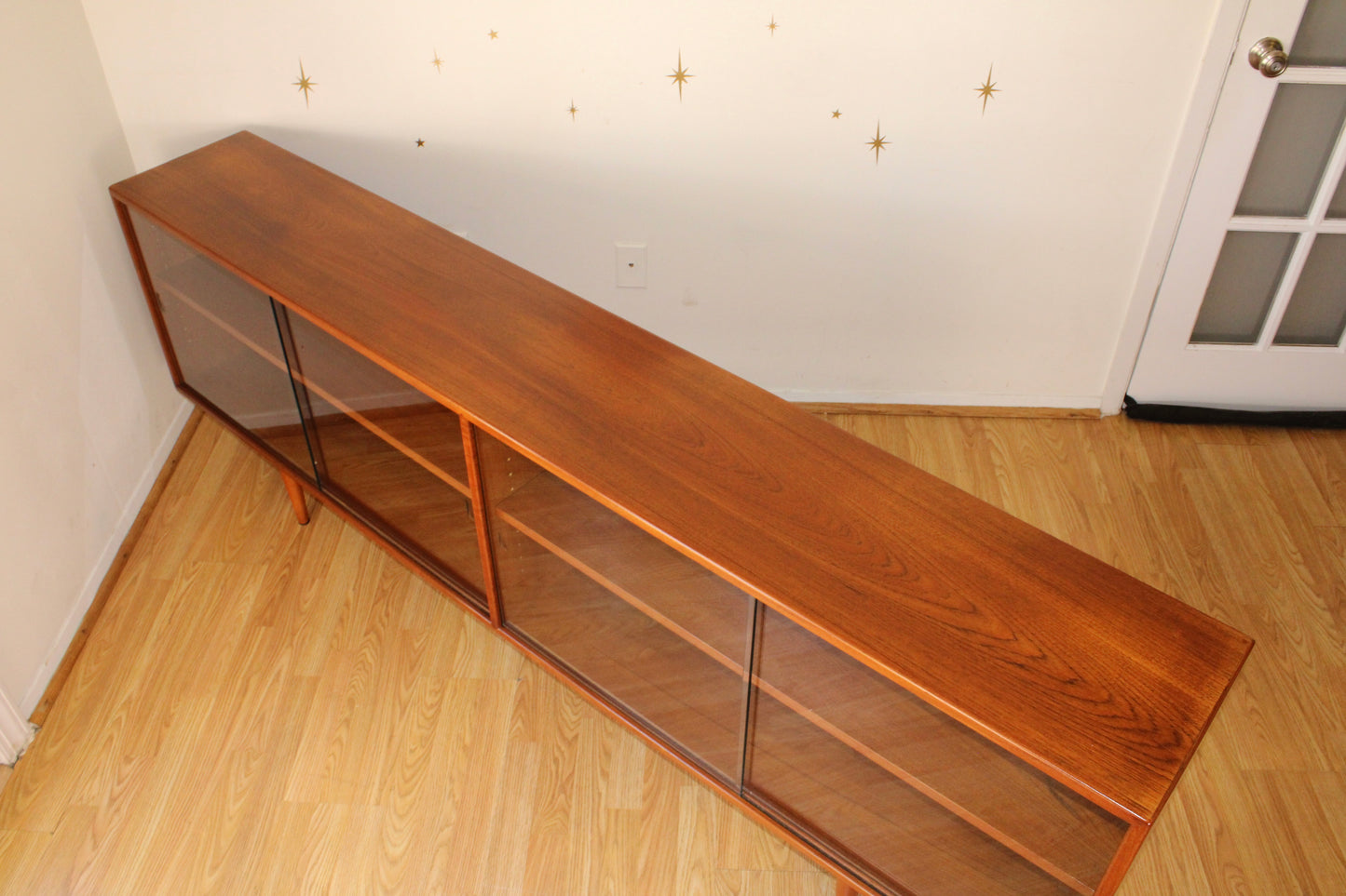 Danish Modern Teak Display Cabinet w/ Glass Doors