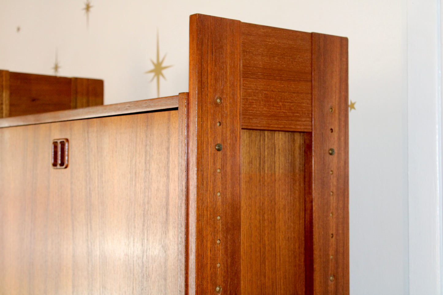 Mid-Century Modern Freestanding 3-Bay Wall Unit/Room Divider