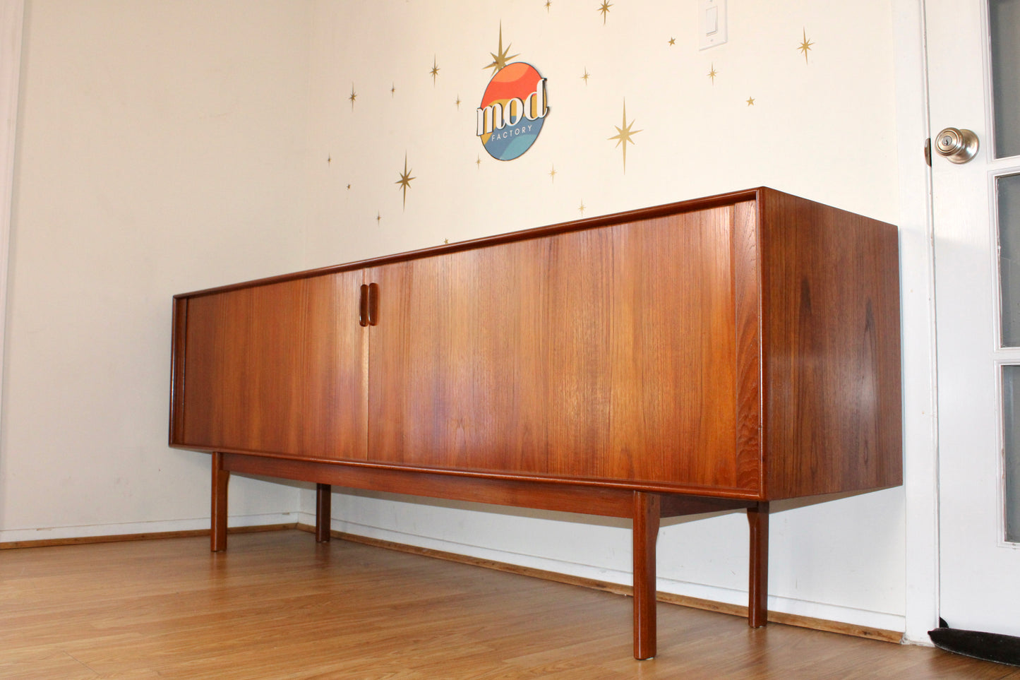 Henning Larsen - Danish Teak Tambour Door Sideboard/Credenza