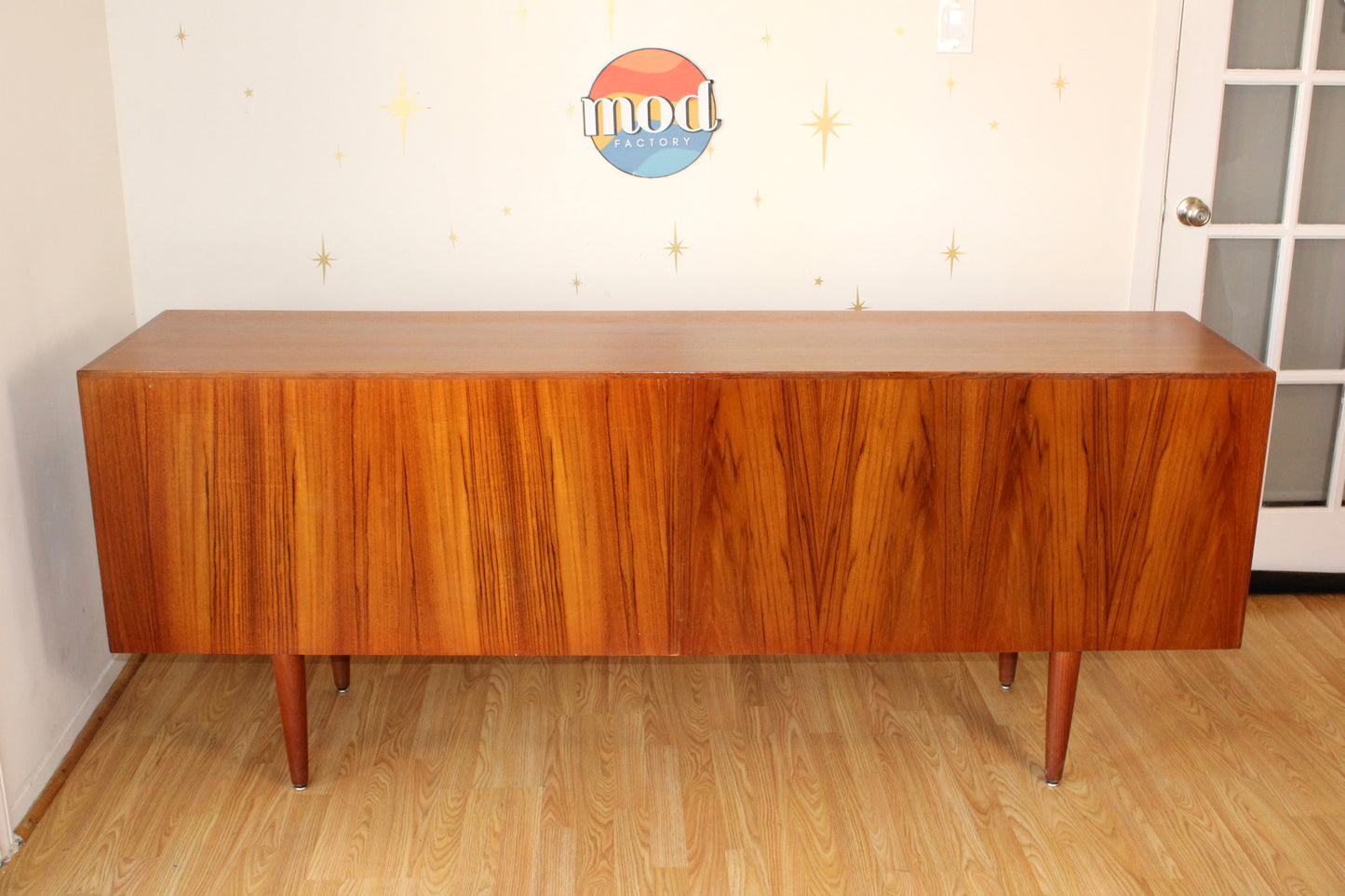 Svend A. Larsen - Danish Modern Teak Tambour Door Sideboard