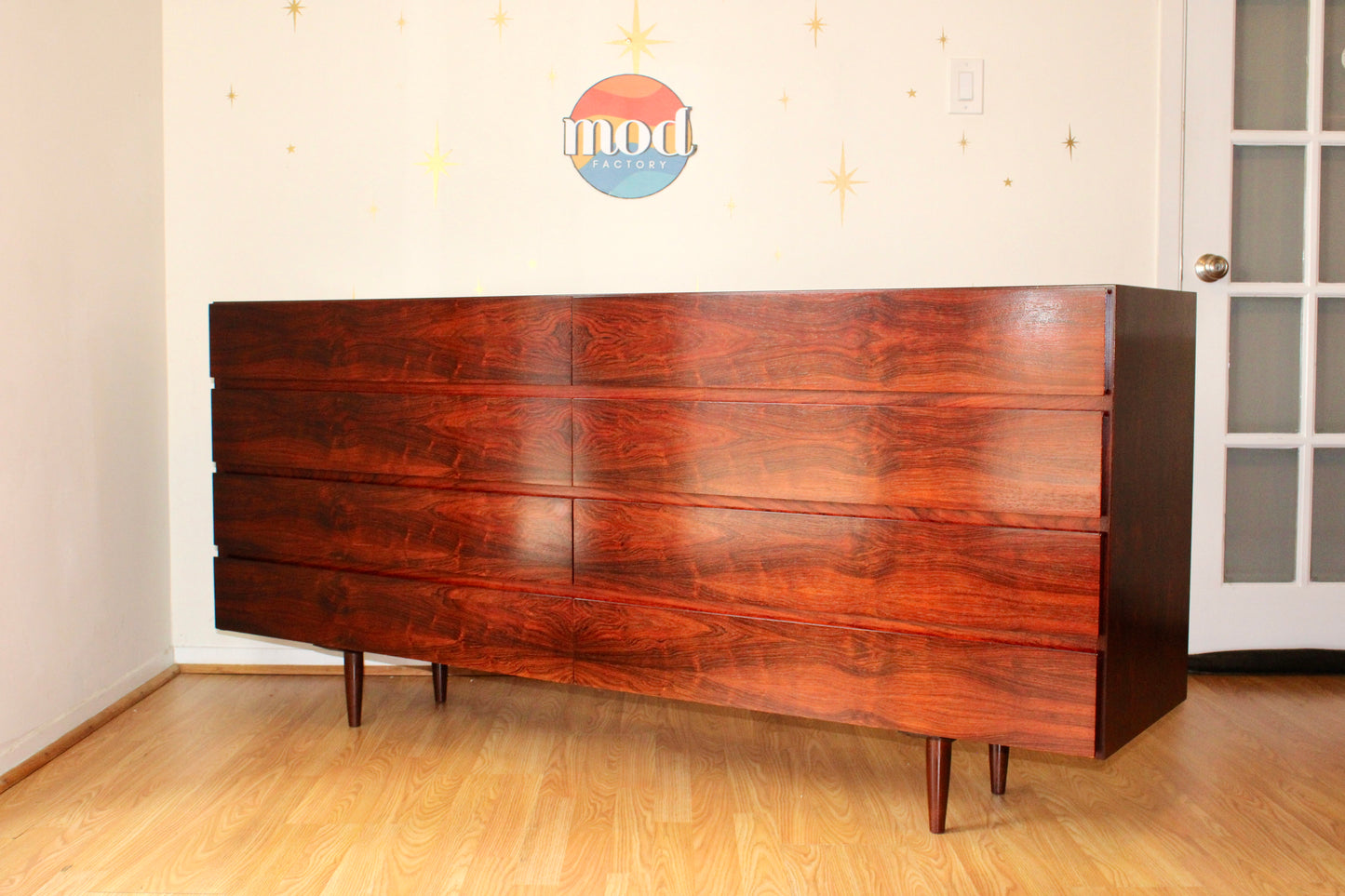 Danish Brazilian Rosewood 8 Drawer Dresser
