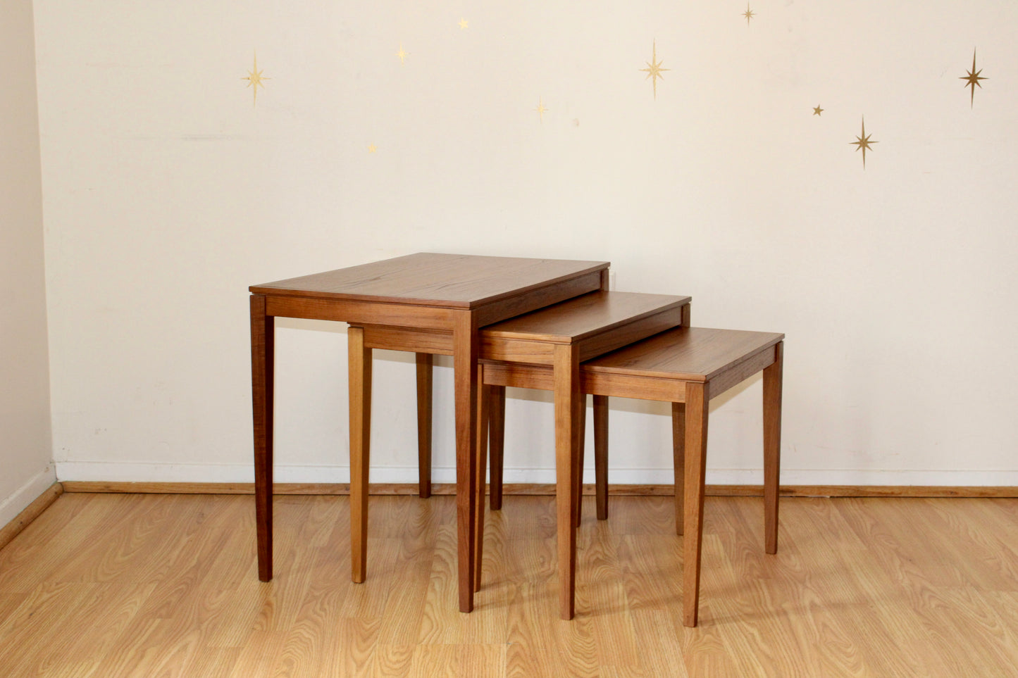 Danish Teak Nesting Tables, Set of 3