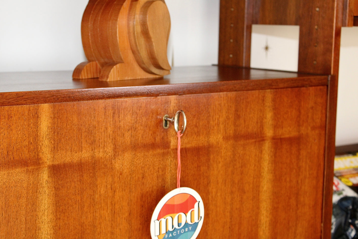 Mid-Century Modern Freestanding 3-Bay Wall Unit/Room Divider