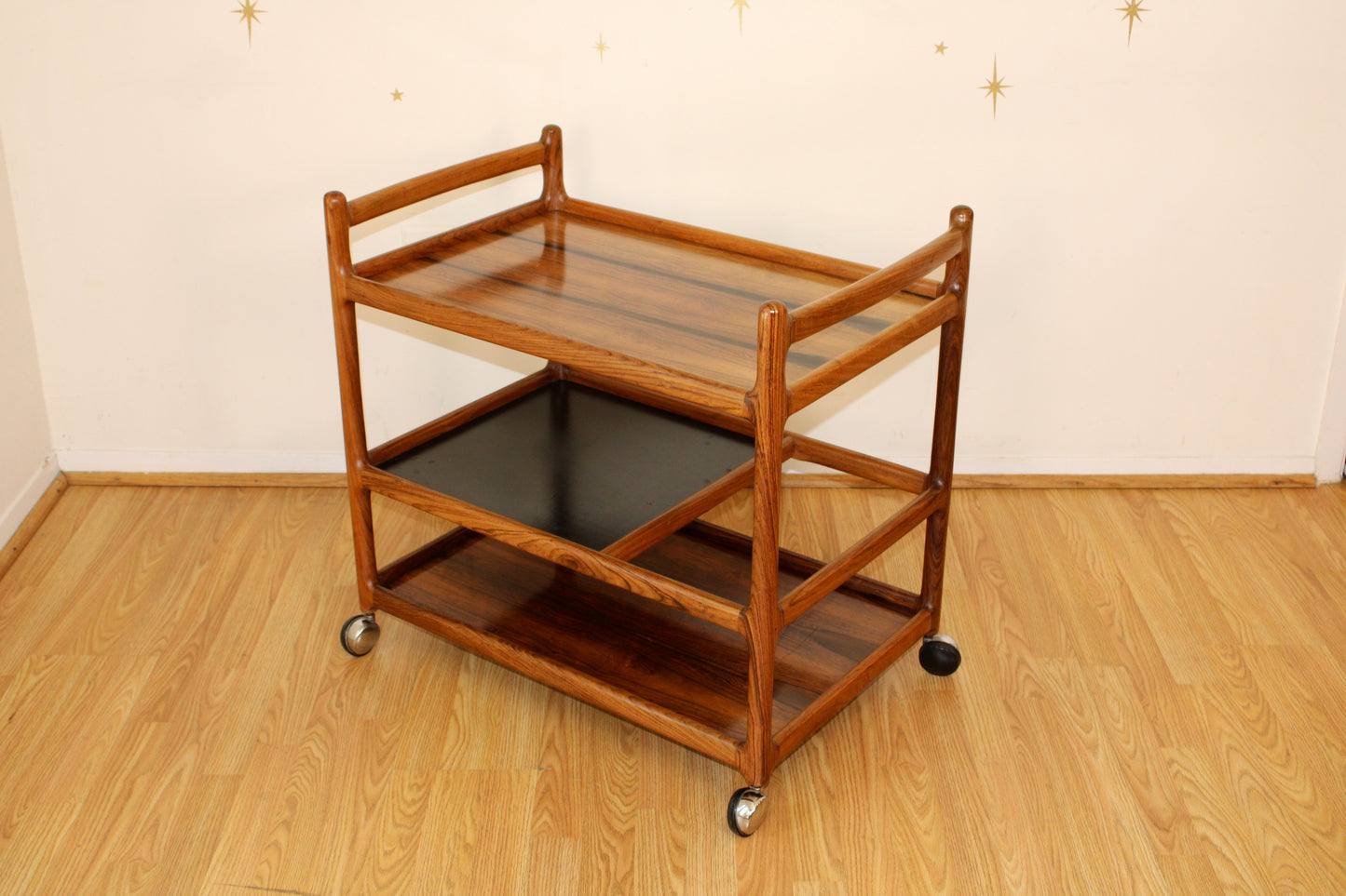 Henning Korch - Danish Rosewood 3-Tier Bar Cart/Trolley