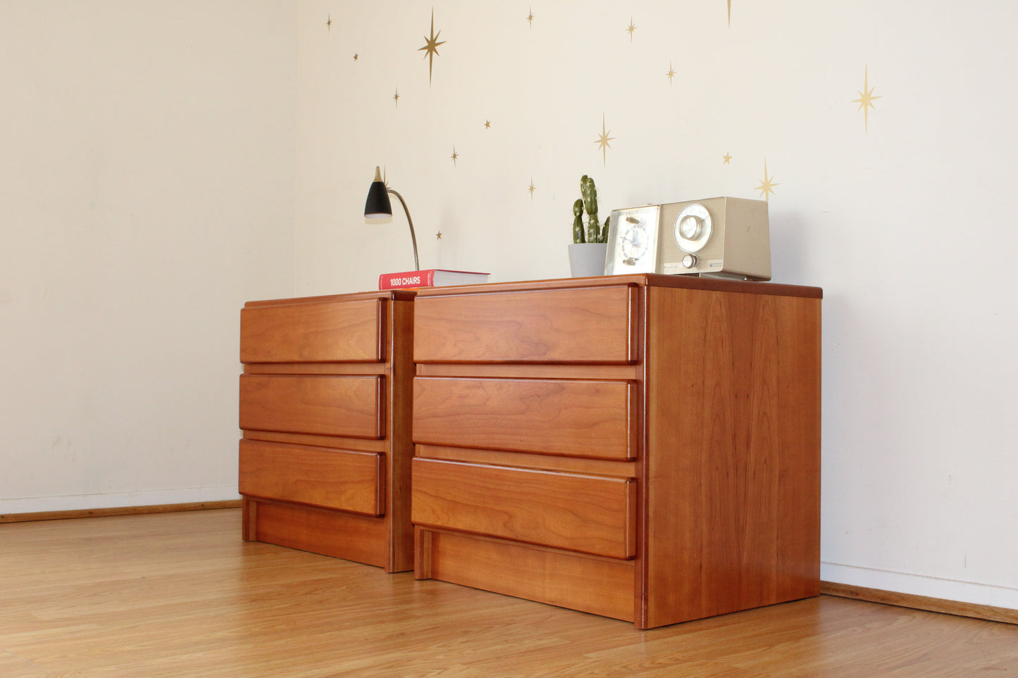 Pair of Vintage Teak Nightstands