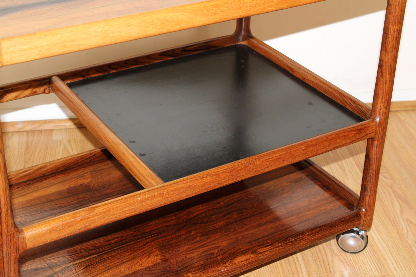Henning Korch - Danish Rosewood 3-Tier Bar Cart/Trolley