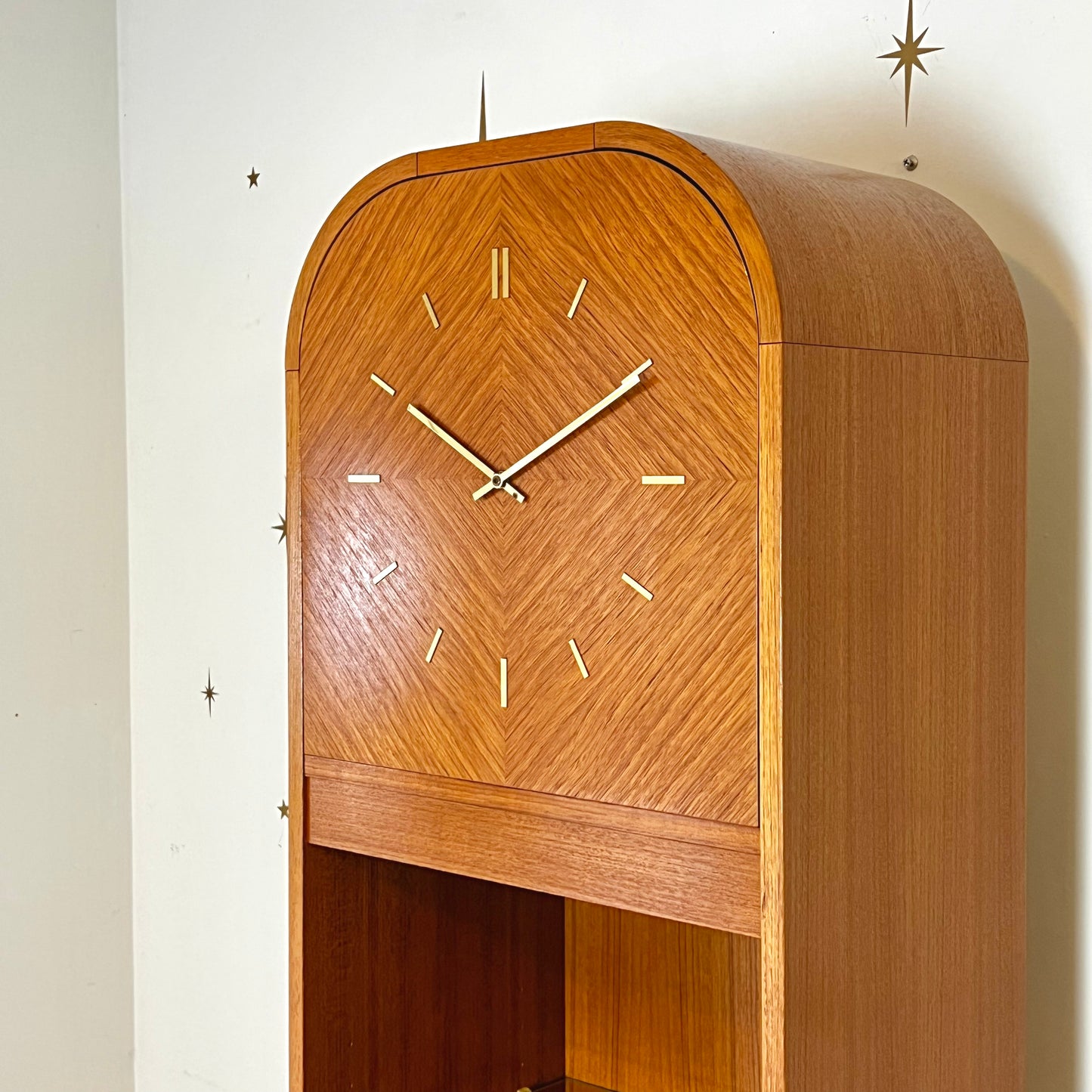 Danish Modern Teak Clock w/ Lighted Display
