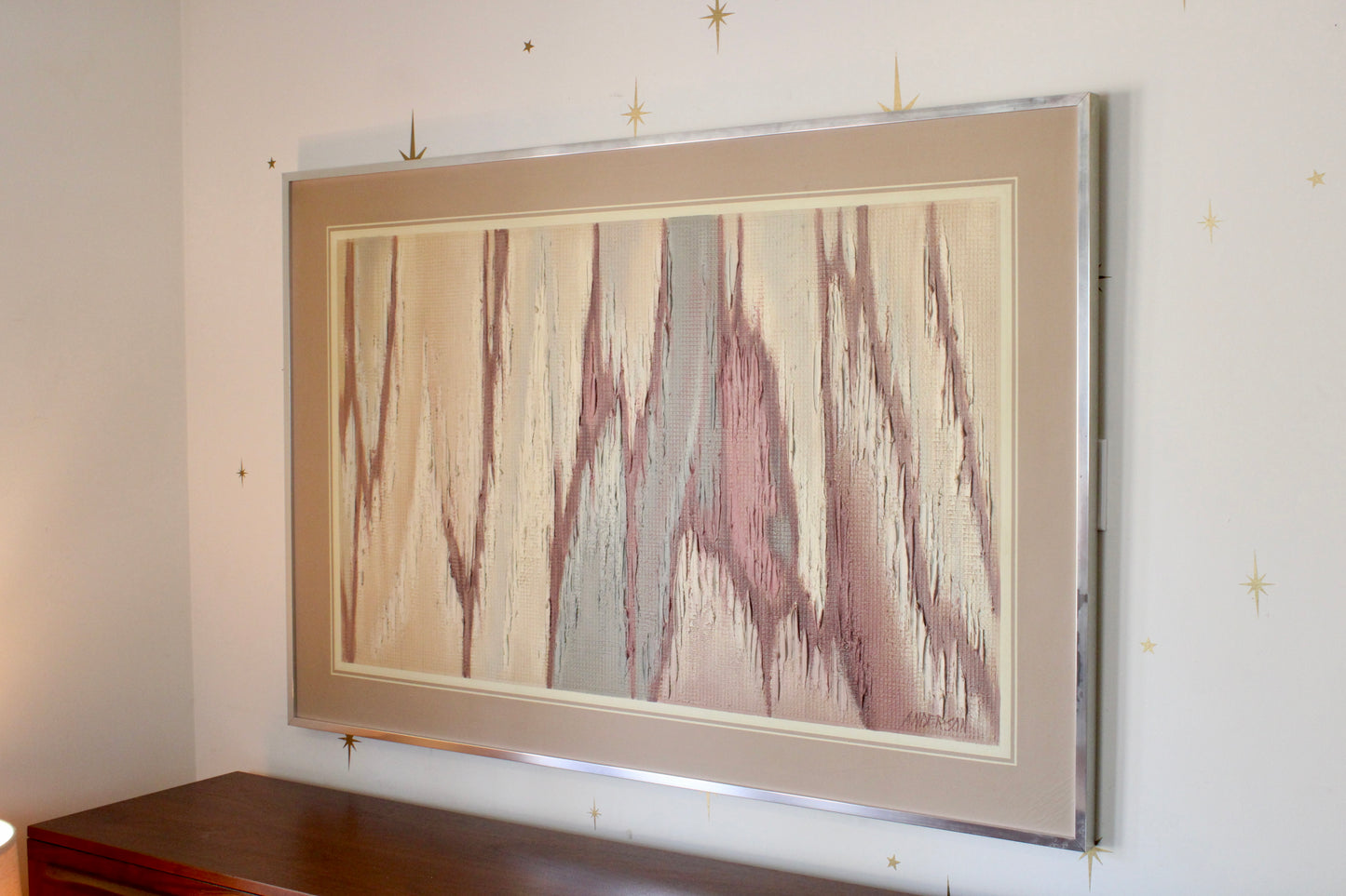 Daniel Anderson - Large Framed Mid-Century Abstract Painting