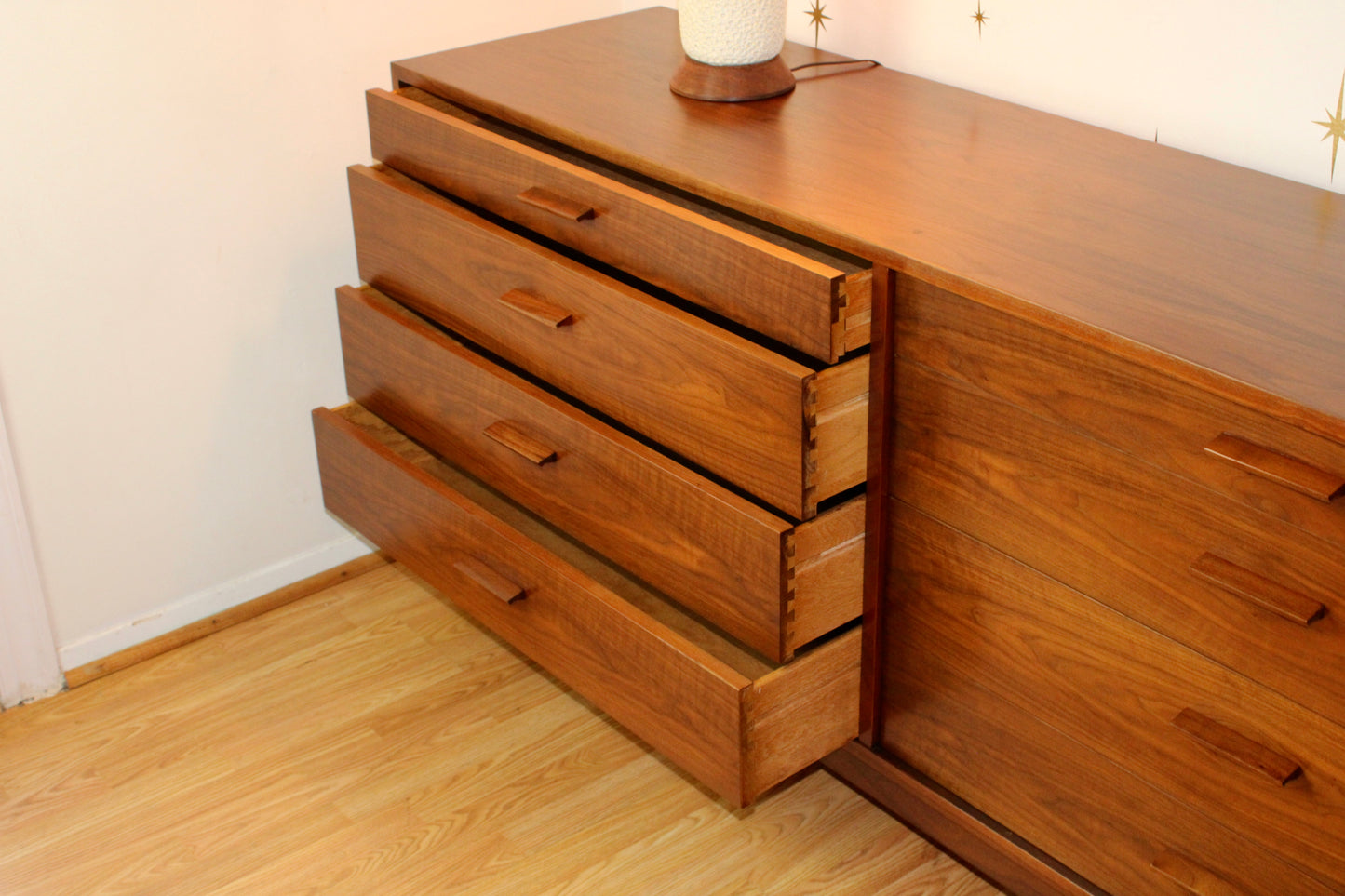 Richard Artschwager - Walnut 8 Drawer Double Dresser