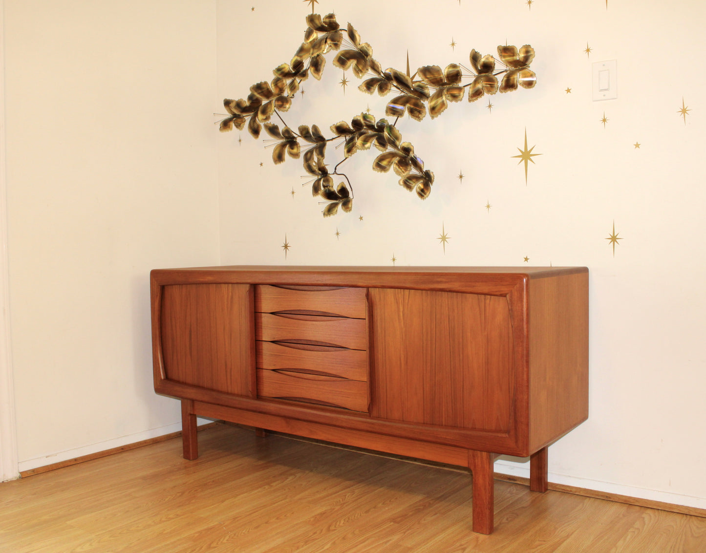Modernist Brass & Metal Butterfly Wall Sculpture