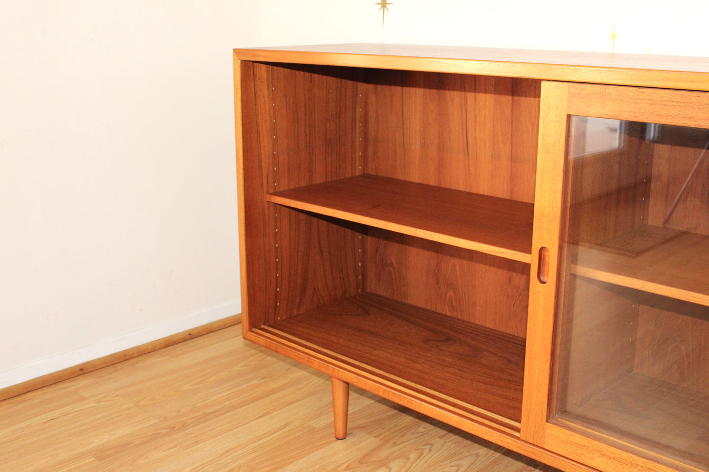 Danish Modern Teak Compact Display Cabinet/Credenza