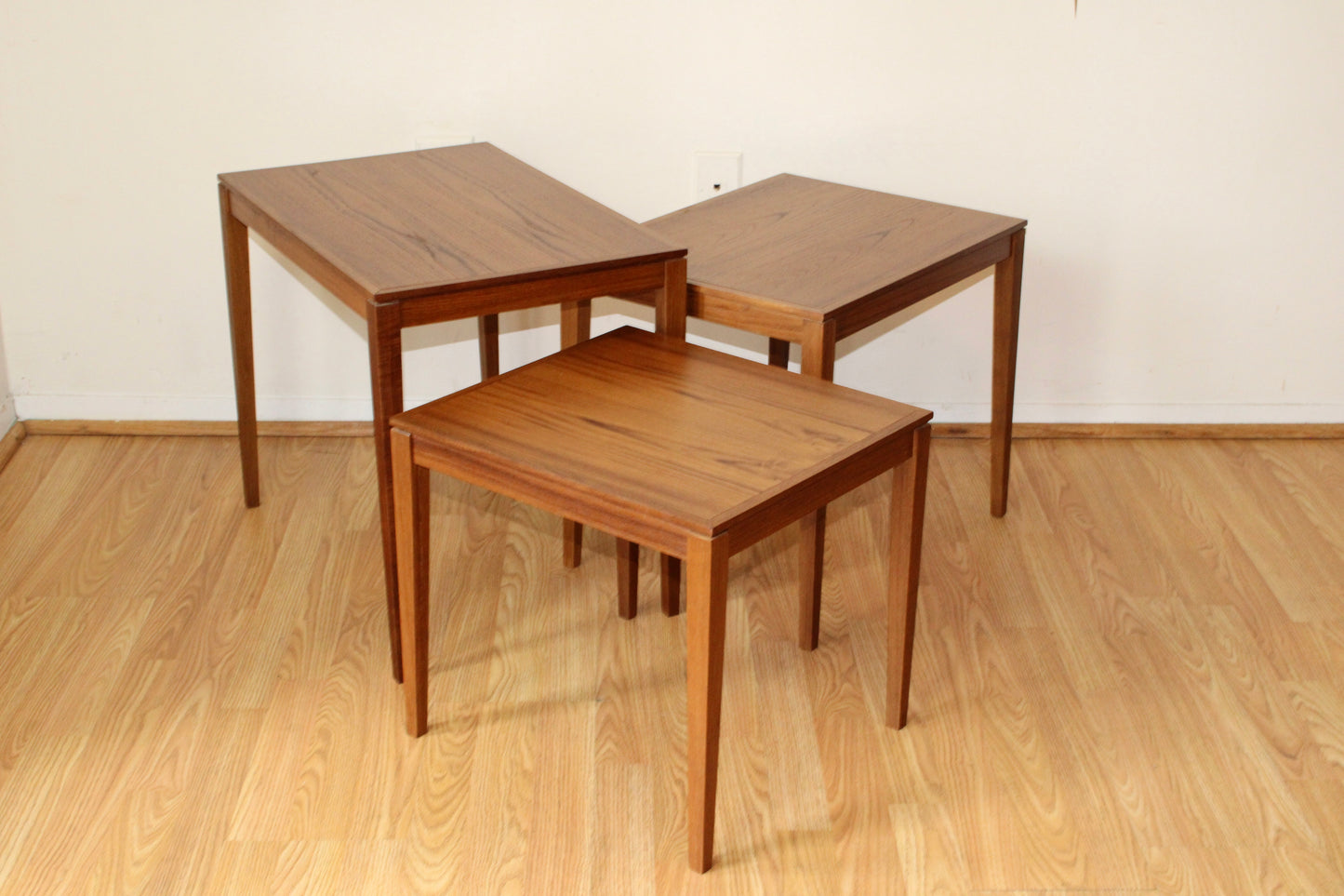 Danish Teak Nesting Tables, Set of 3