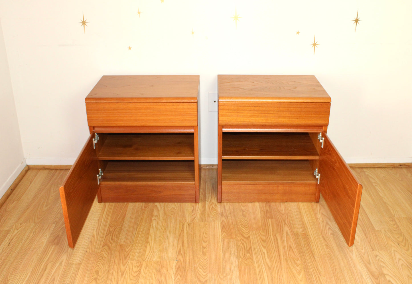 Pair of Danish Teak Nightstands