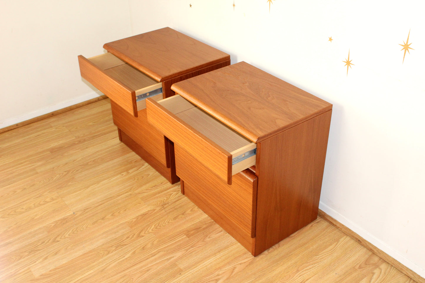 Pair of Danish Teak Nightstands