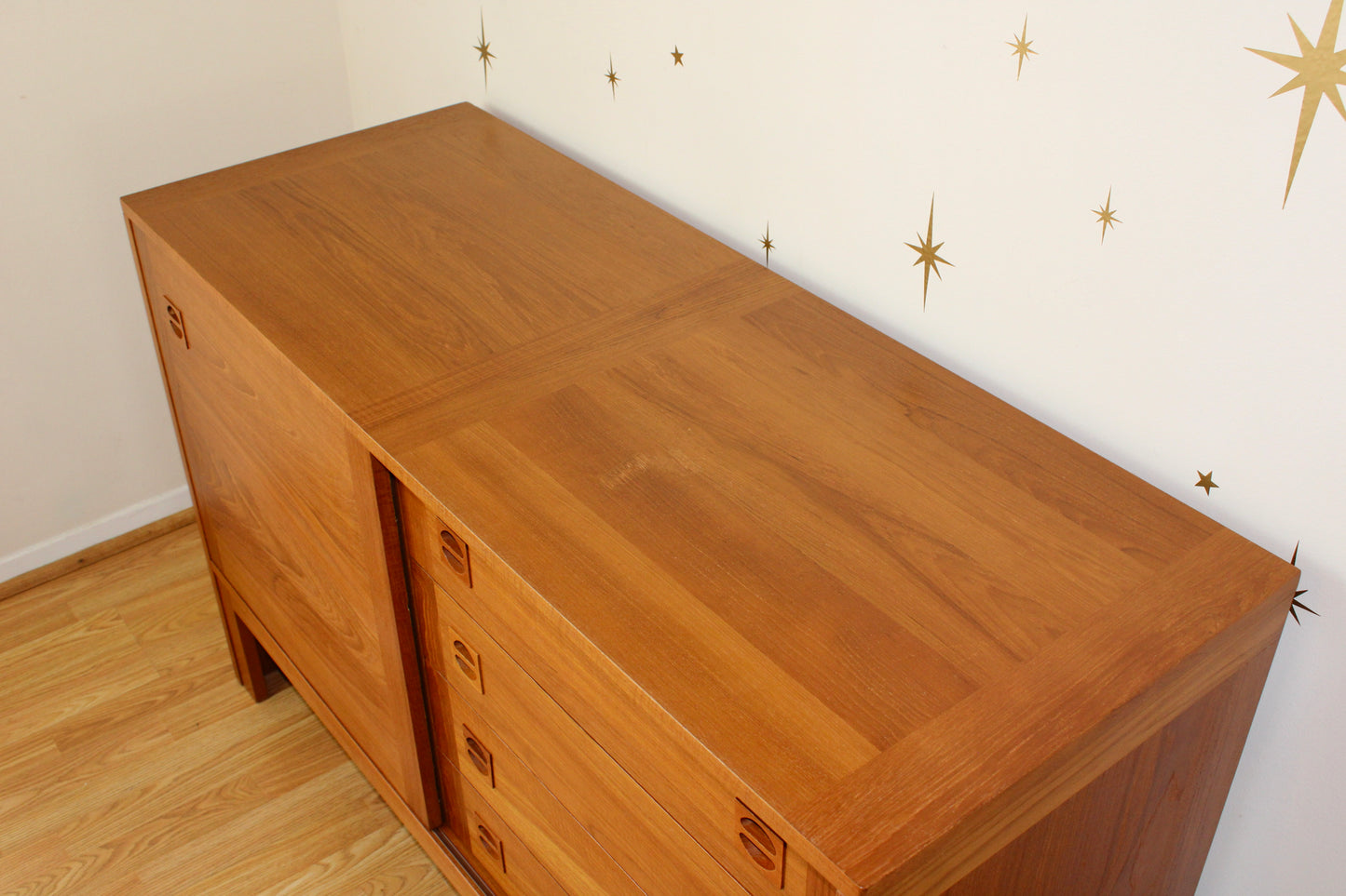 Danish Modern Teak Compact Credenza/Buffet