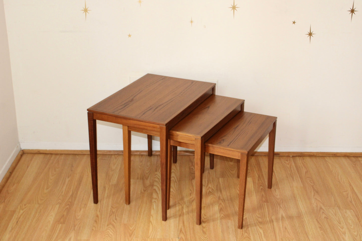 Danish Teak Nesting Tables, Set of 3