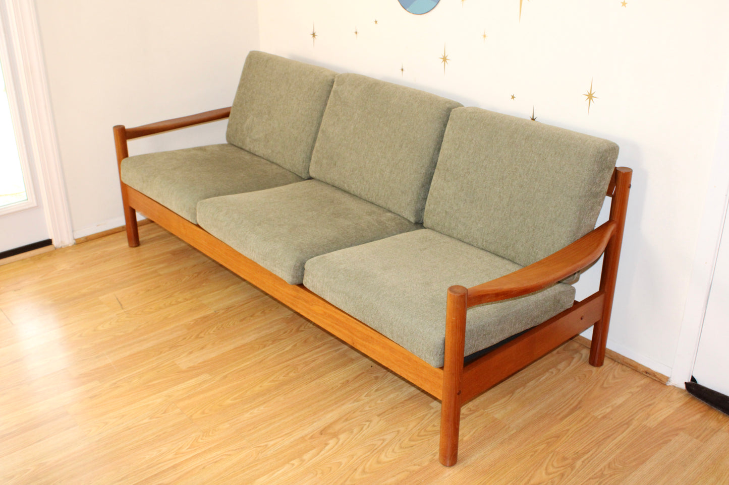 Danish Modern Teak 3-Seat Sofa