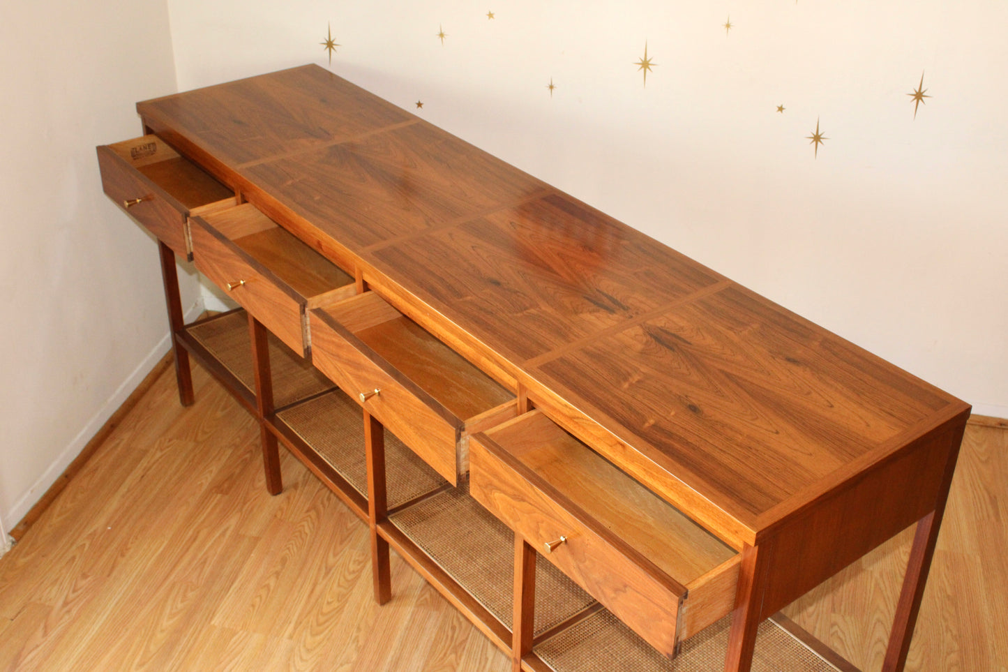 Paul McCobb - Lane "Delineator" Walnut & Rosewood Console Table