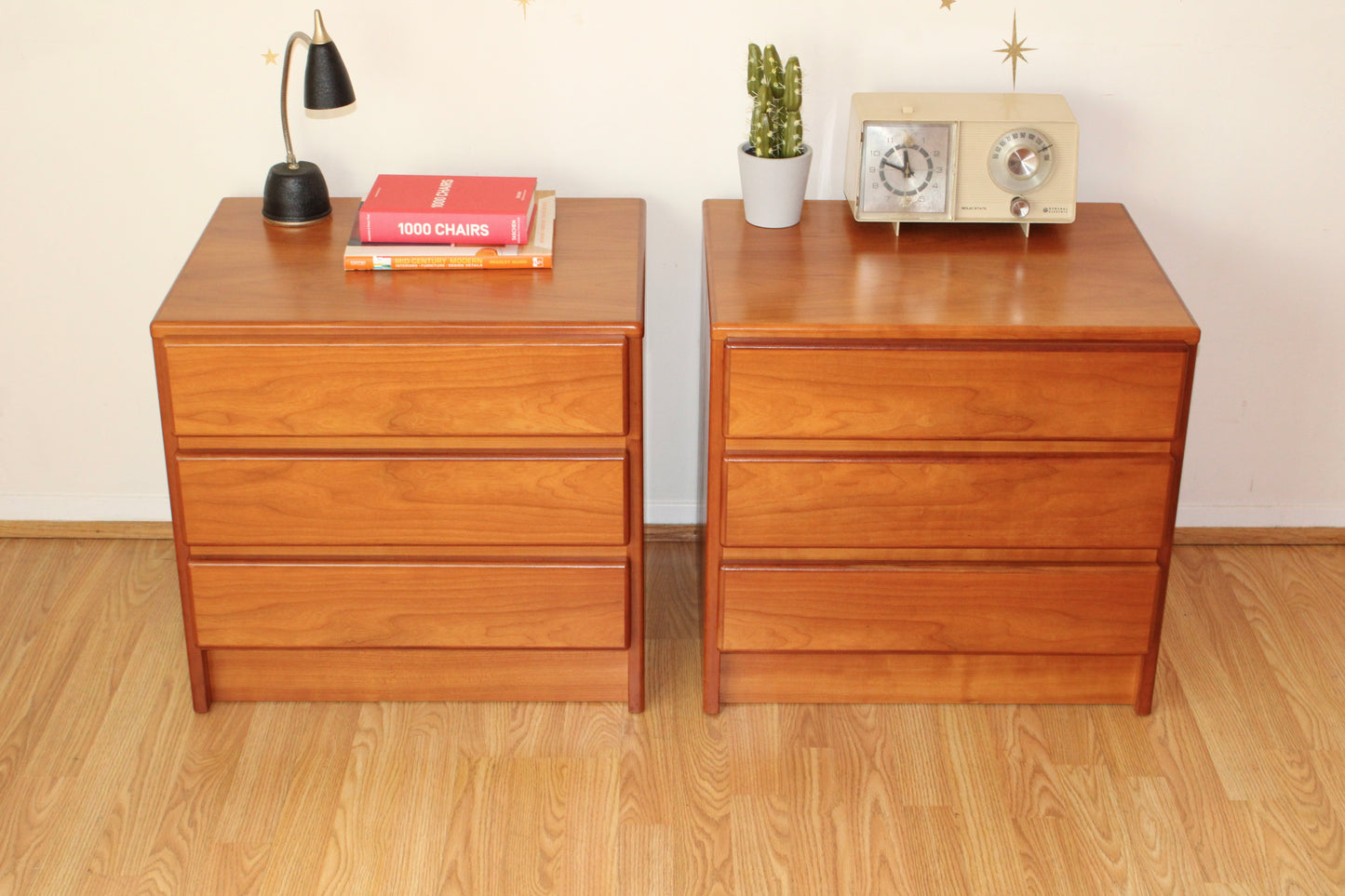 Pair of Vintage Teak Nightstands