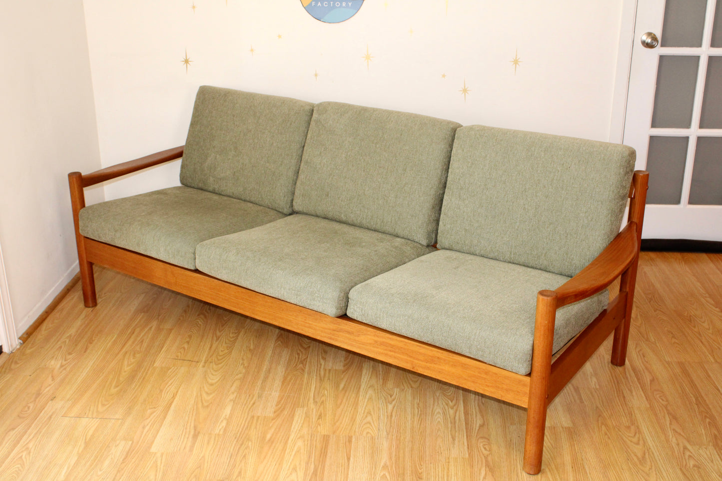 Danish Modern Teak 3-Seat Sofa