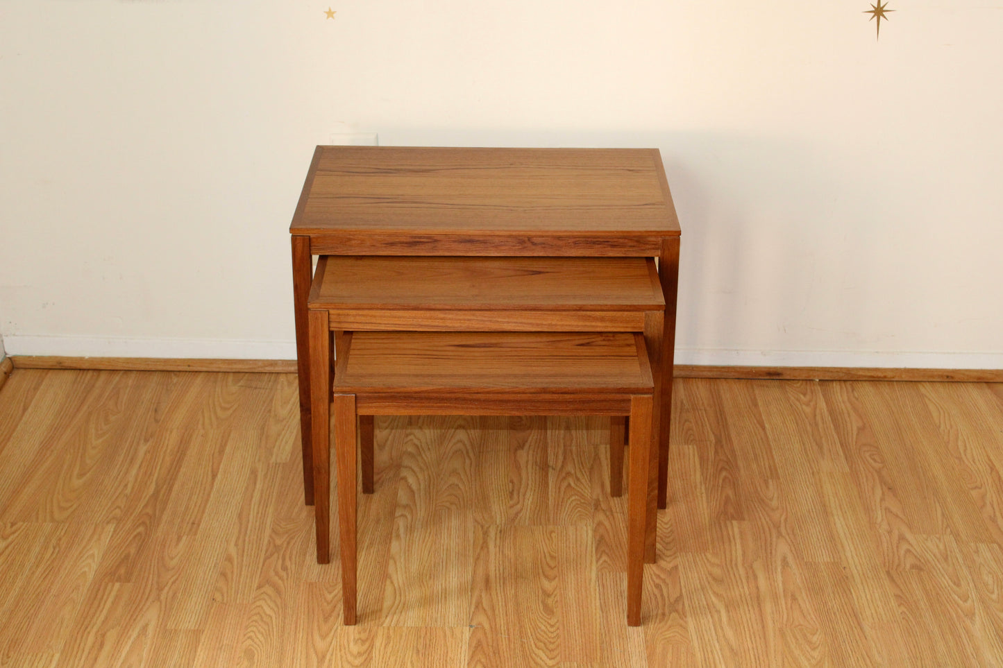 Danish Teak Nesting Tables, Set of 3