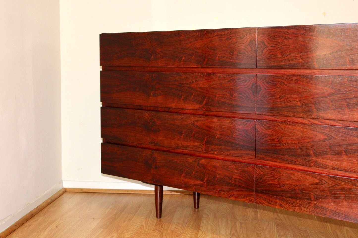 Danish Brazilian Rosewood 8 Drawer Dresser