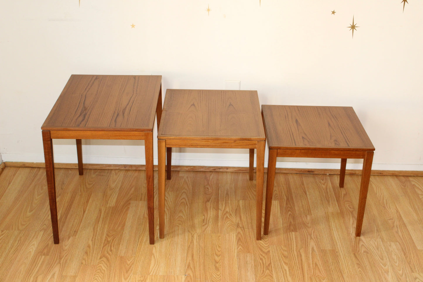 Danish Teak Nesting Tables, Set of 3