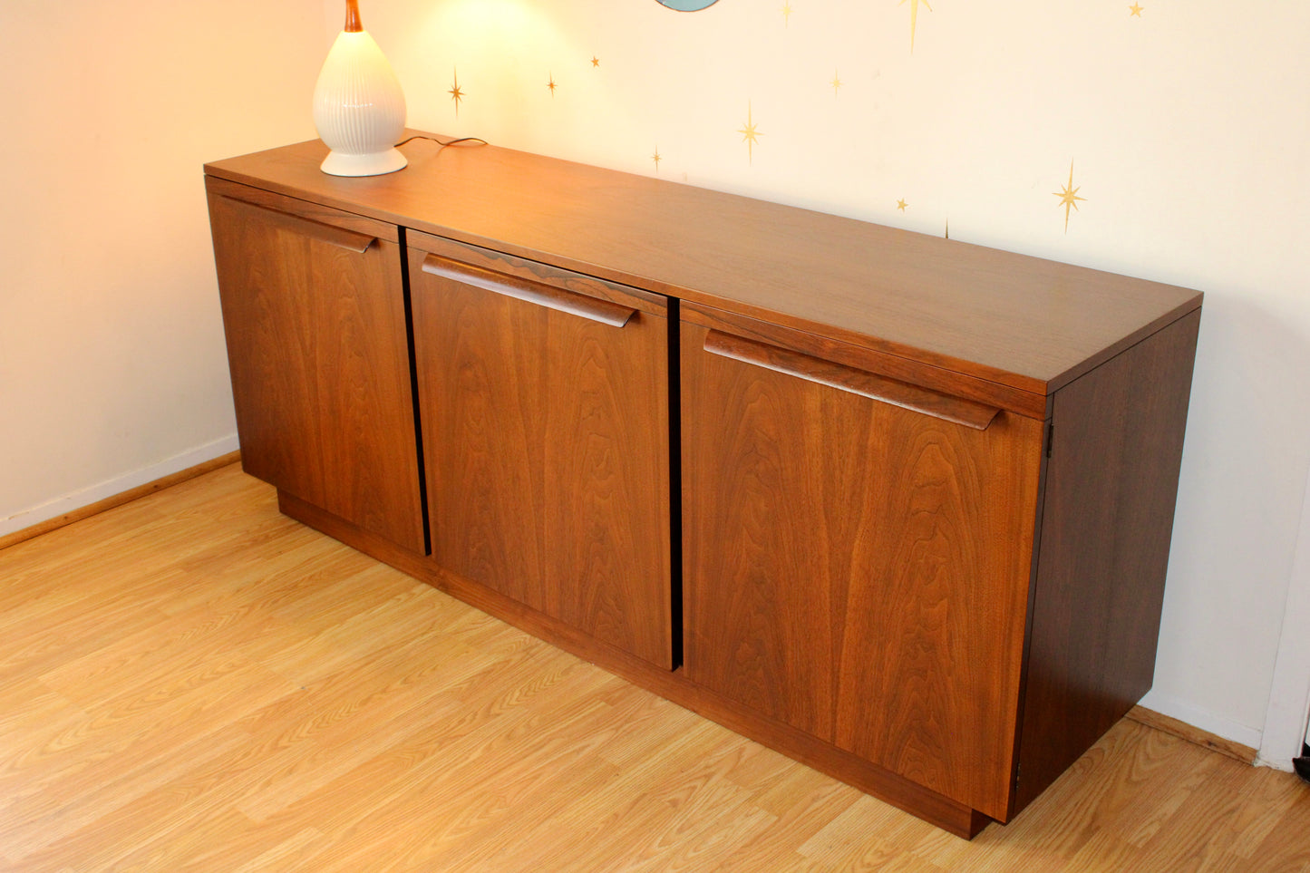 American Modernist Walnut Sideboard