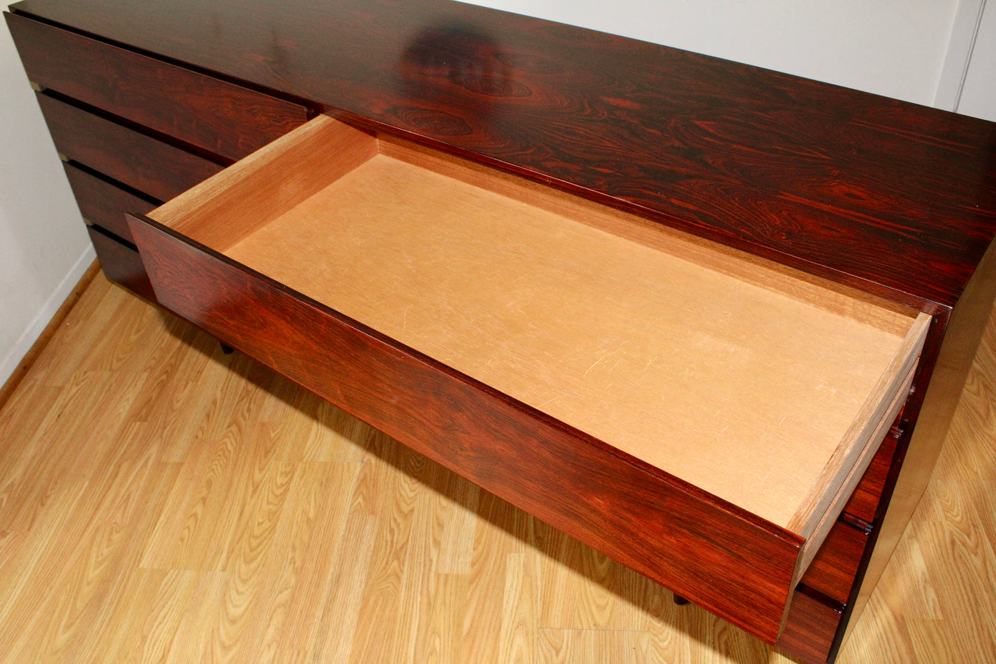 Danish Brazilian Rosewood 8 Drawer Dresser