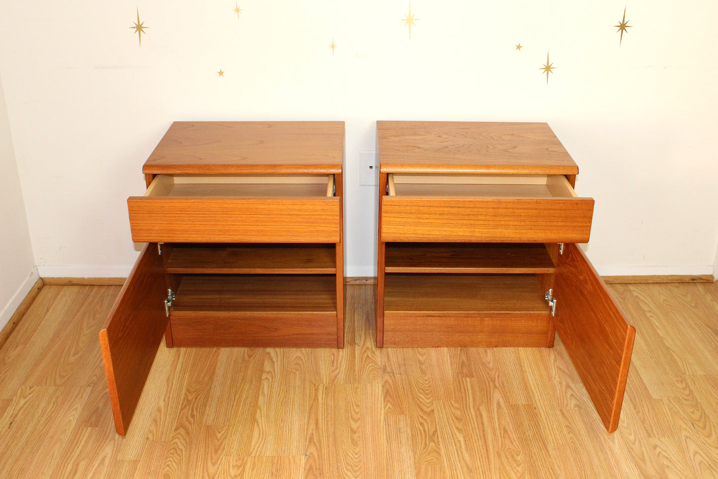 Pair of Danish Teak Nightstands