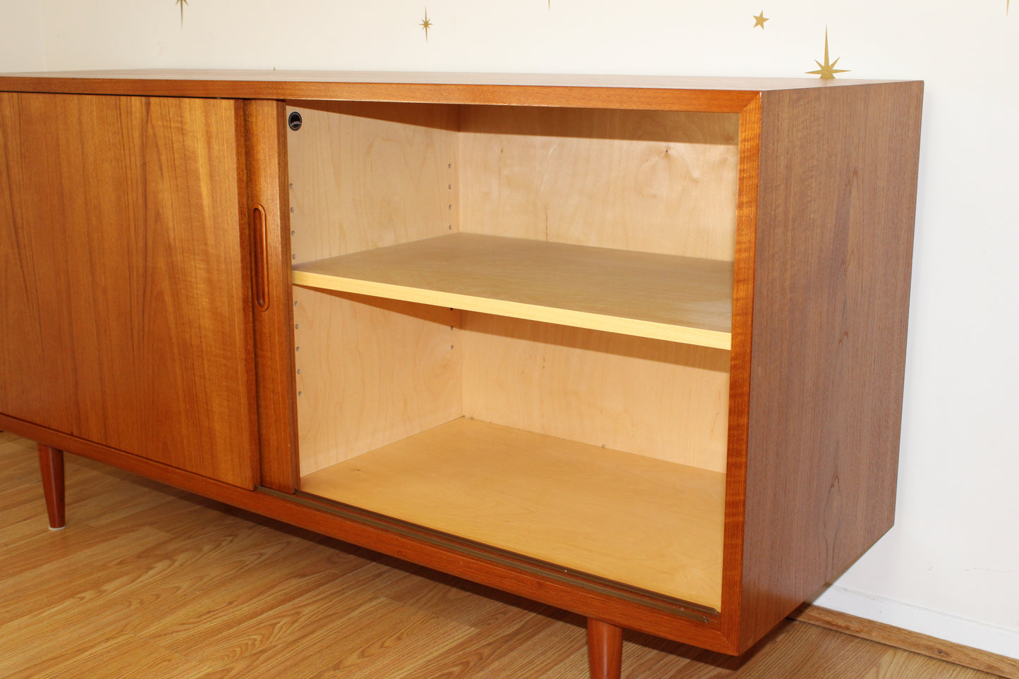 Danish Modern Teak Compact Sideboard