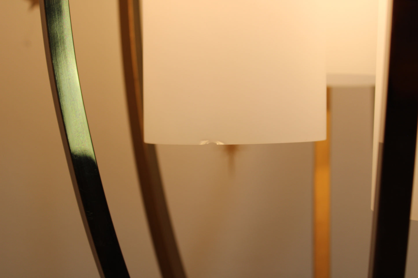 Vintage Brass Tension Pole Floor Lamp