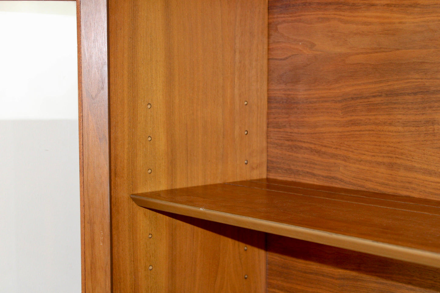 American Modernist Walnut Liquor/Display Cabinet Bookcase