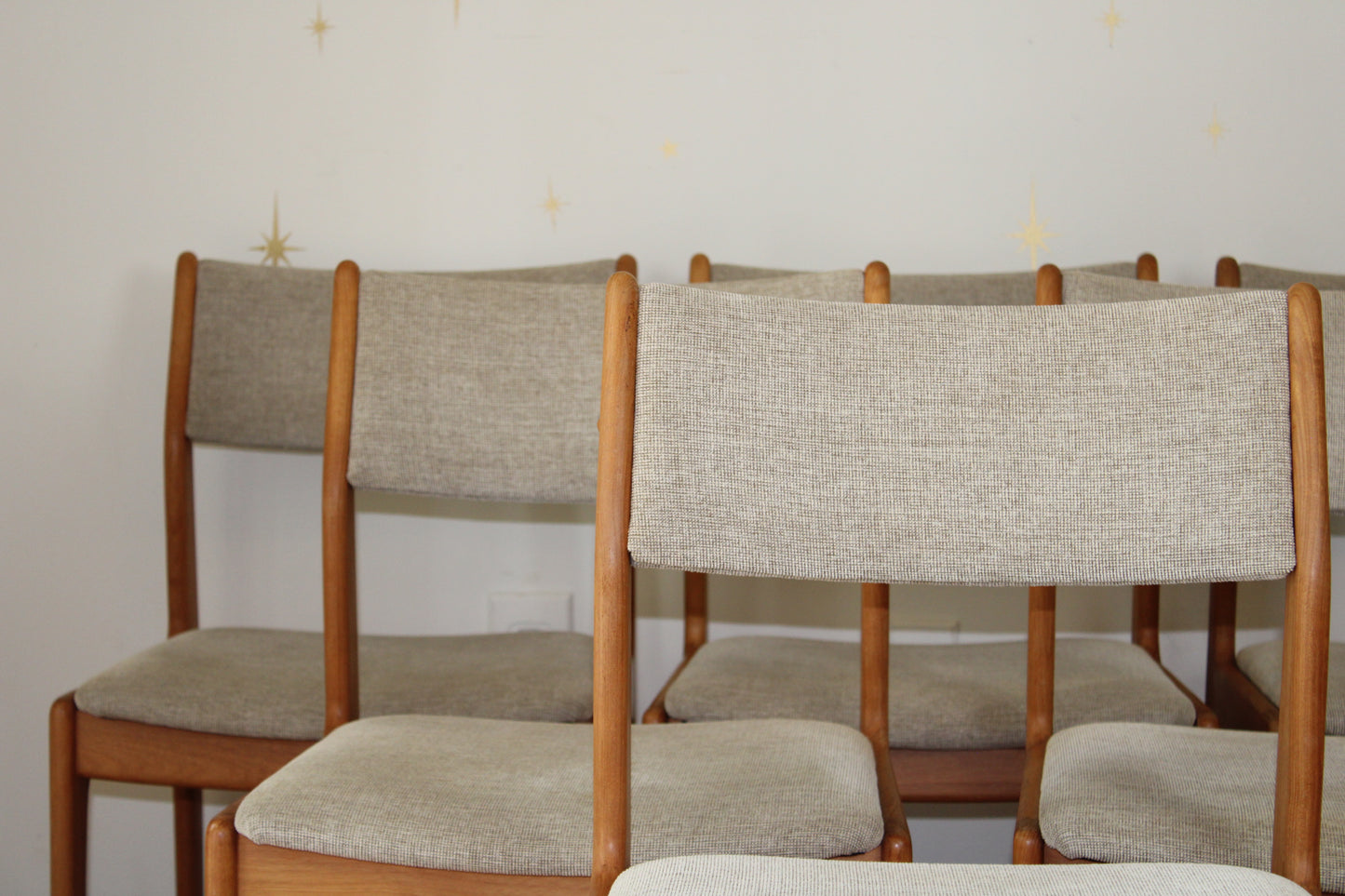 Set of Six Scandinavian Teak Dining Chairs