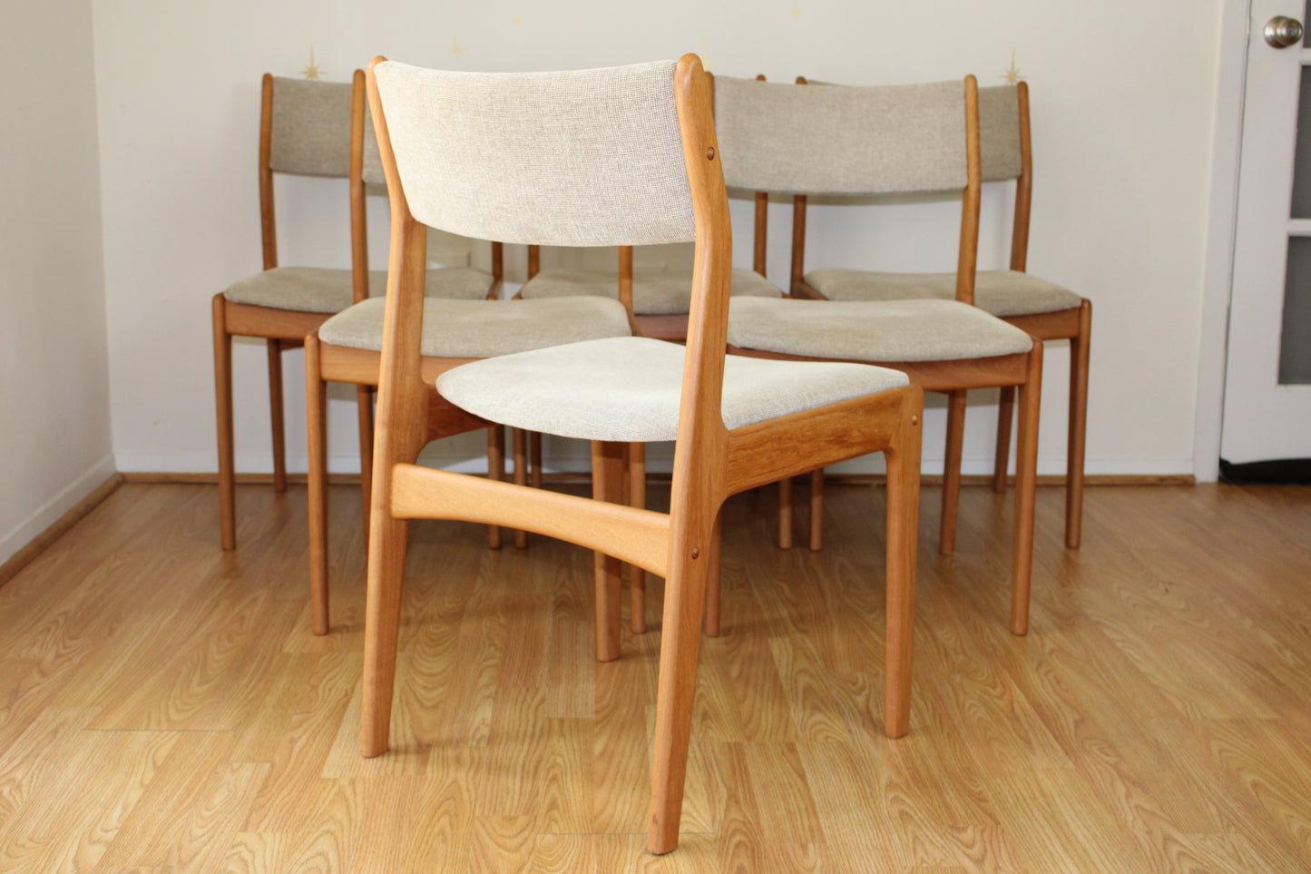 Set of Six Scandinavian Teak Dining Chairs