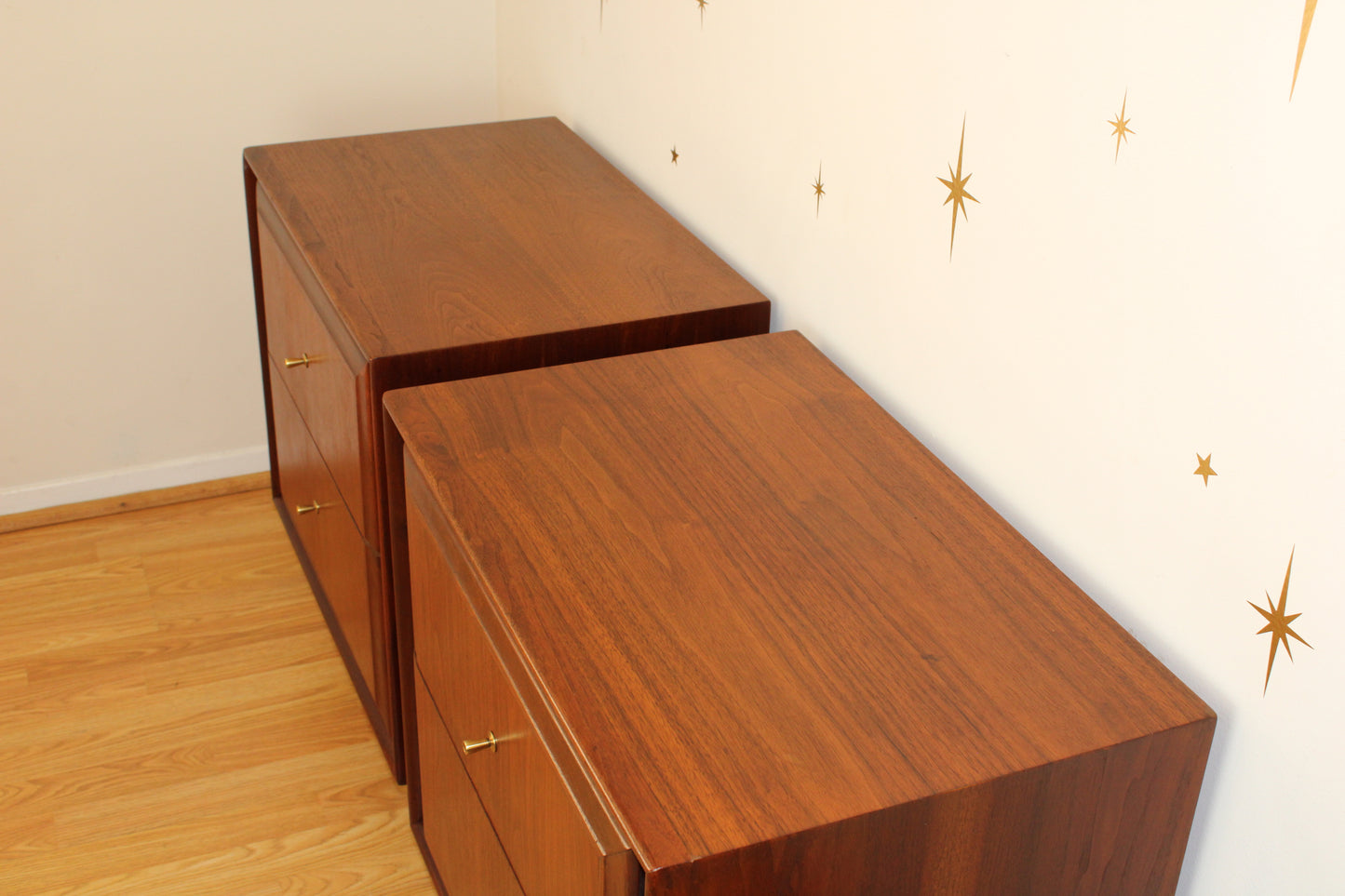 Pair-MCM Walnut Nightstands by Dillingahm