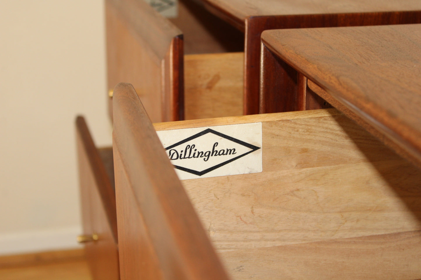 Pair-MCM Walnut Nightstands by Dillingahm