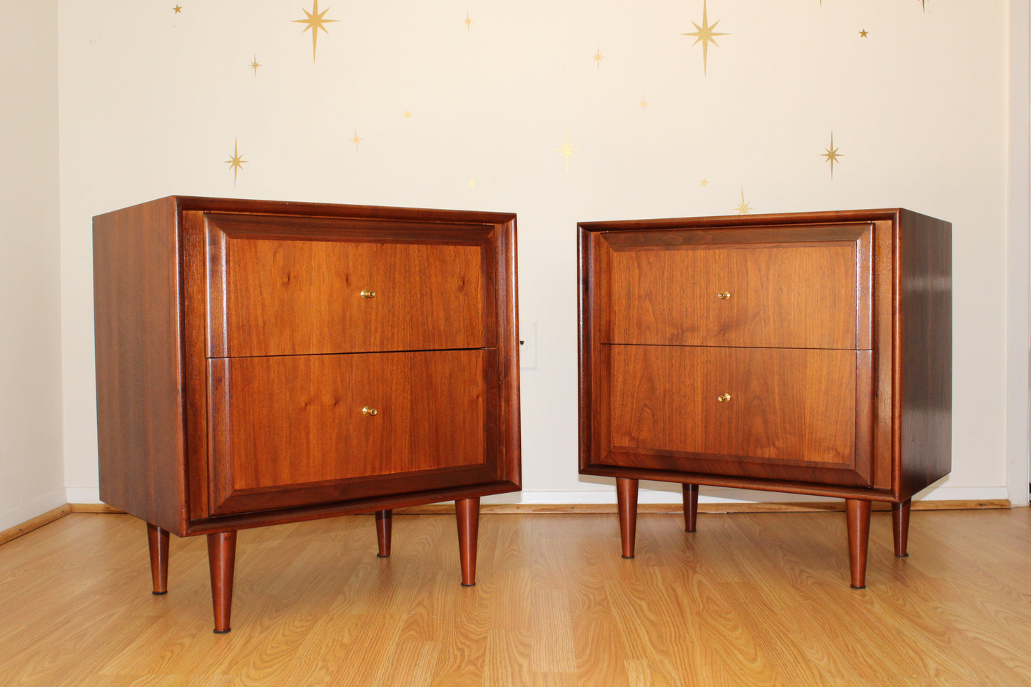 Pair-MCM Walnut Nightstands by Dillingahm