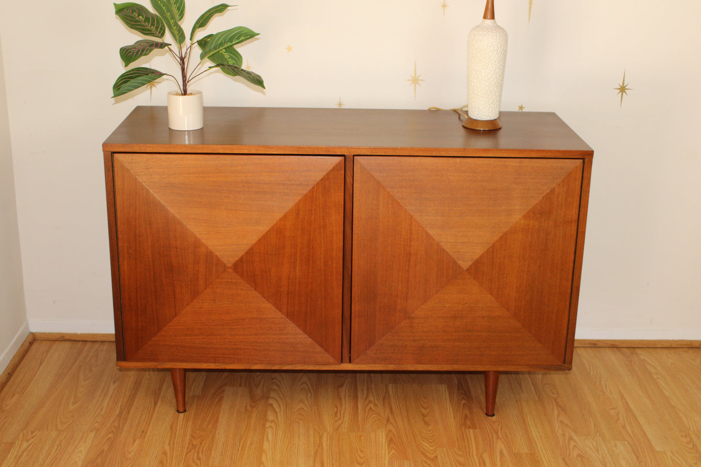 American Modernist Walnut Credenza