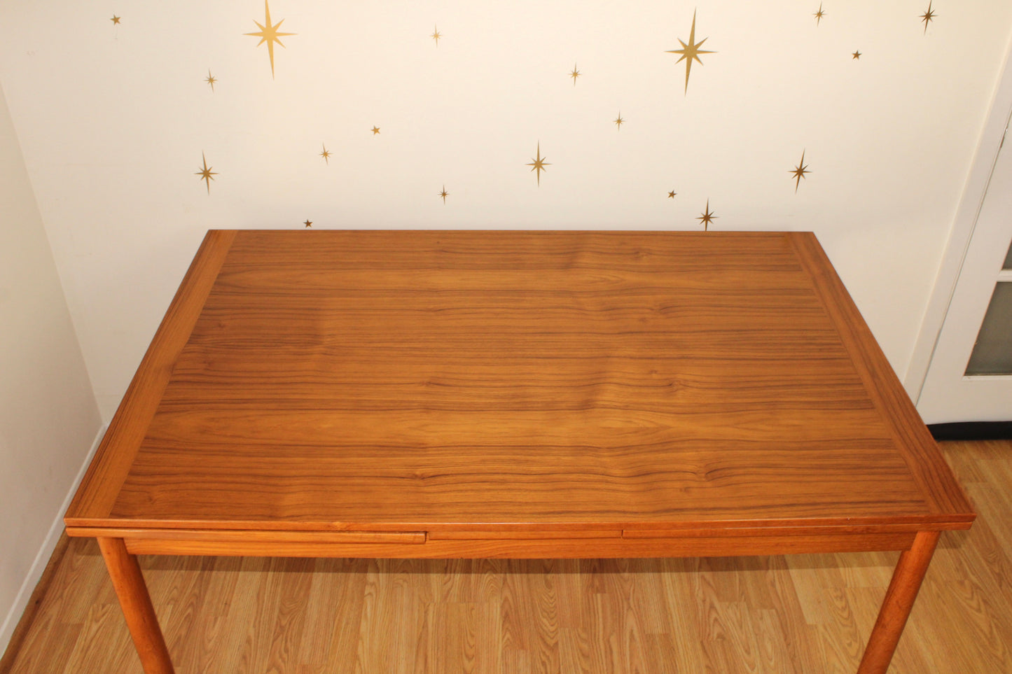Danish Teak Dining Table w/ Refractory Leaves