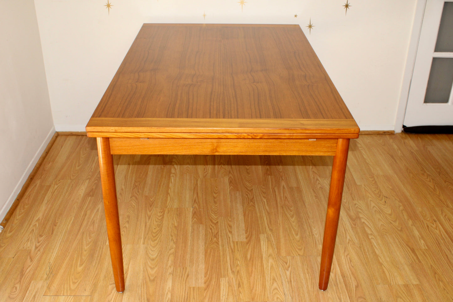 Danish Teak Dining Table w/ Refractory Leaves