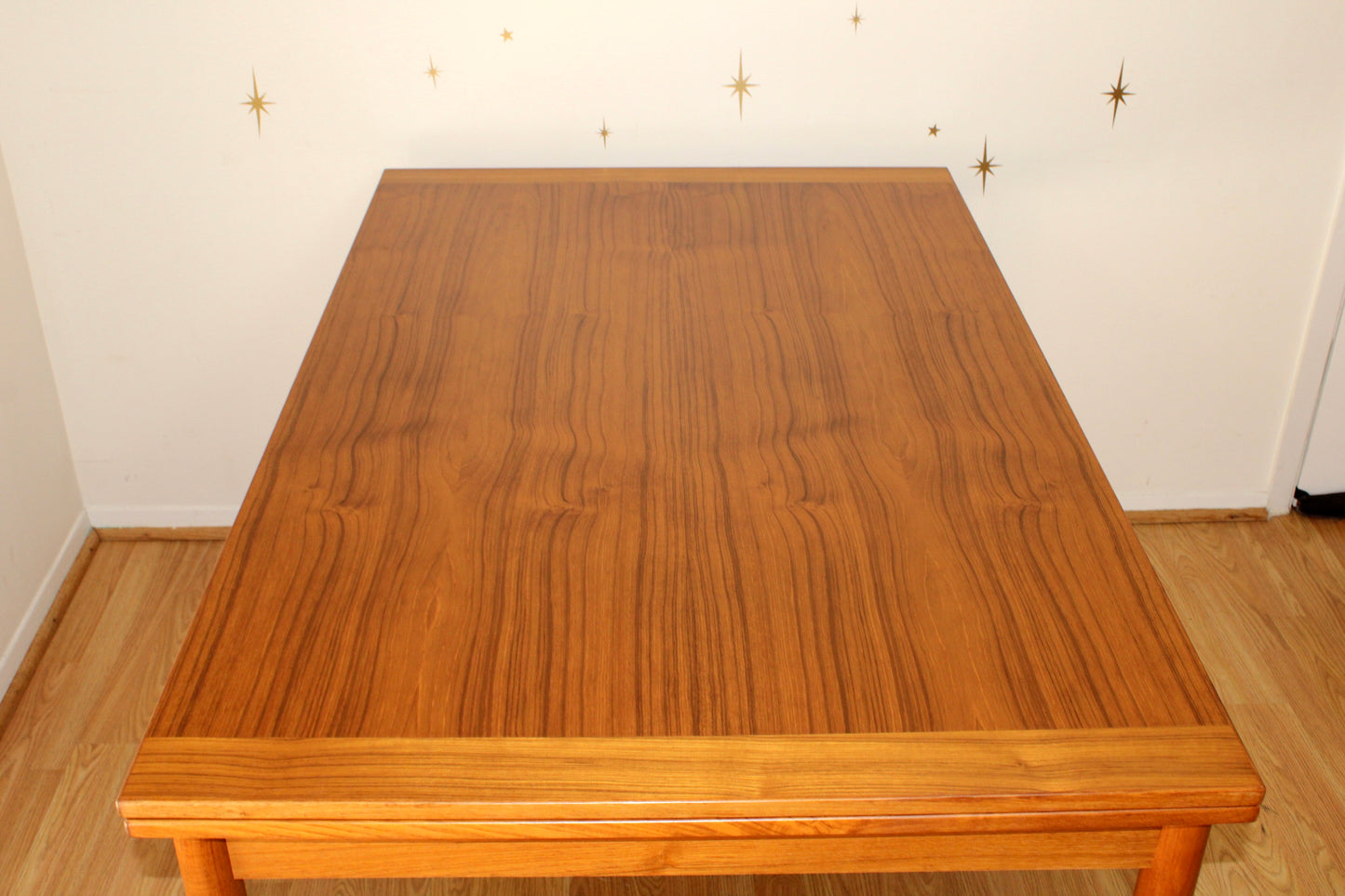 Danish Teak Dining Table w/ Refractory Leaves