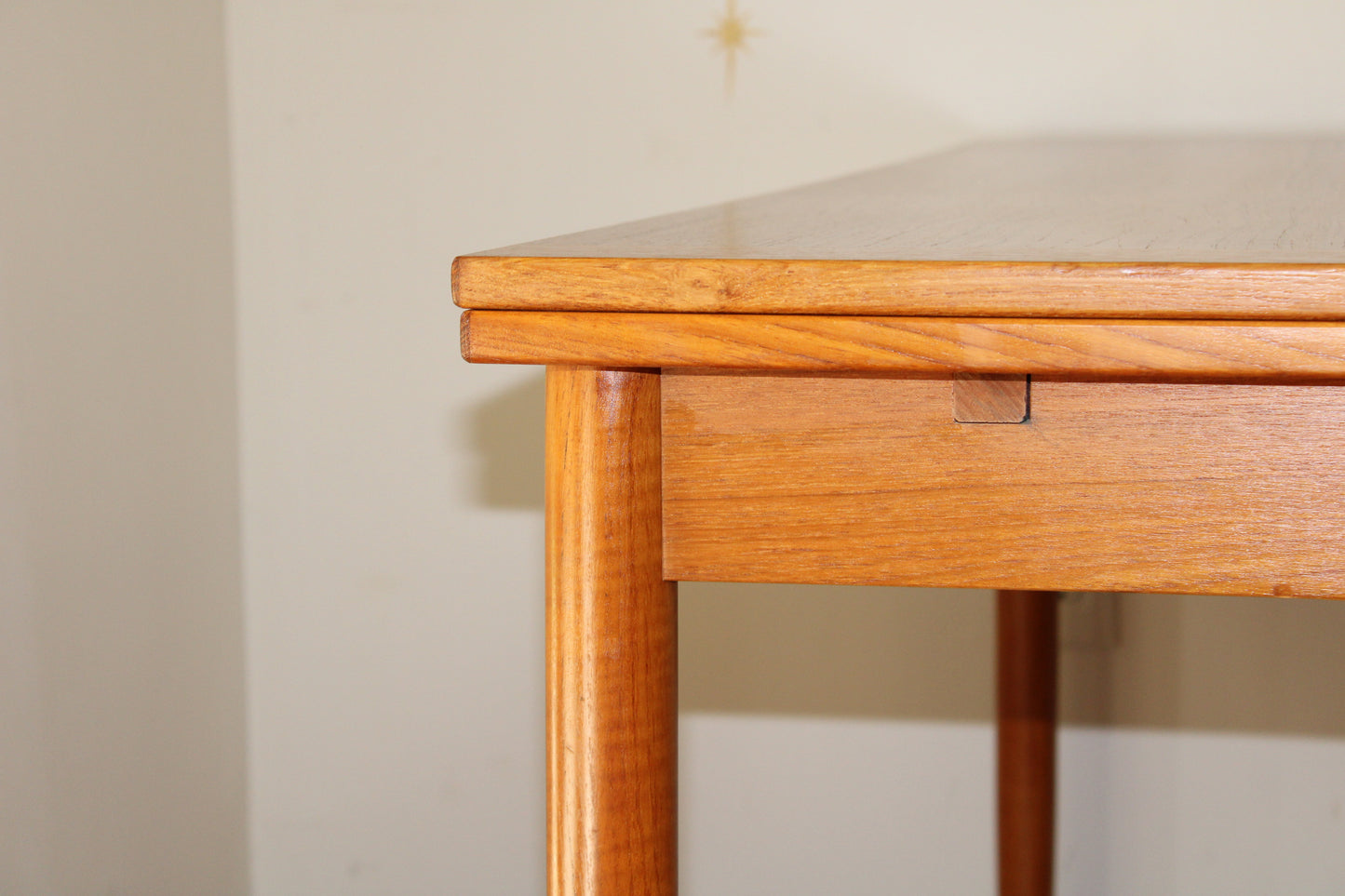 Danish Teak Dining Table w/ Refractory Leaves