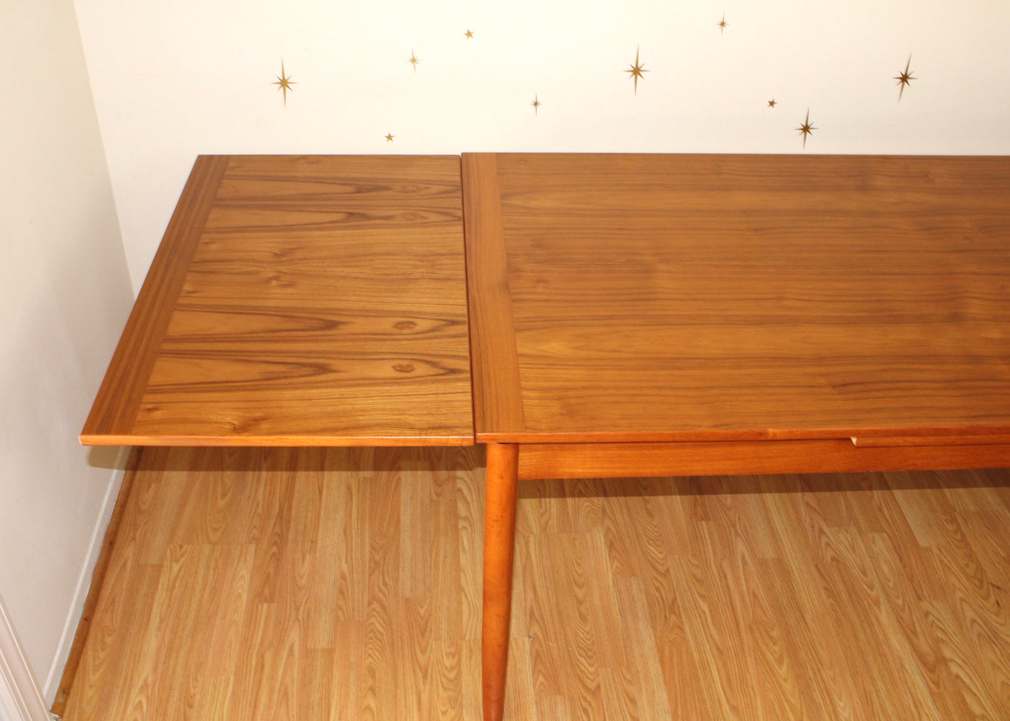 Danish Teak Dining Table w/ Refractory Leaves