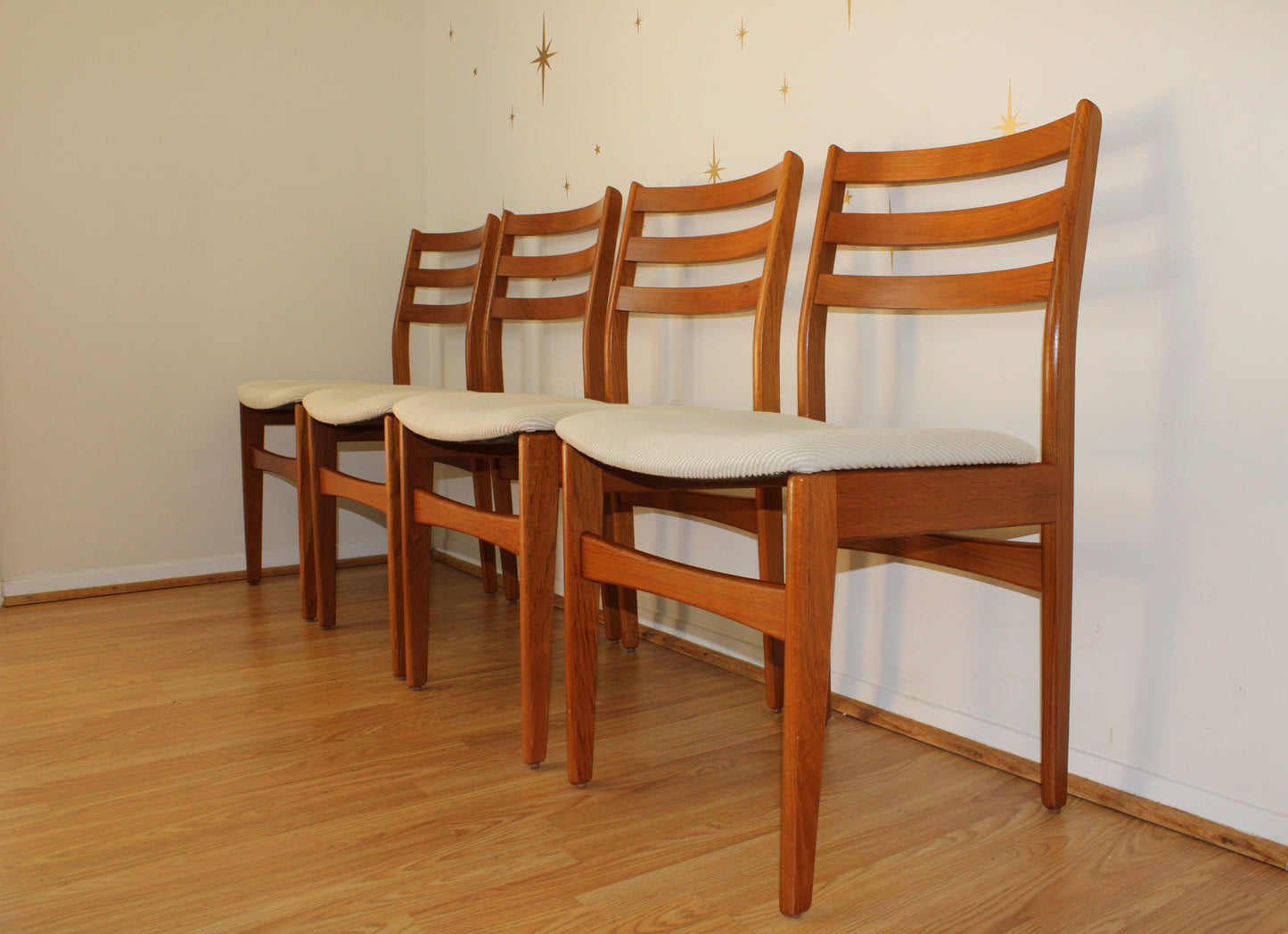 Set of 4 Vintage Canadian Teak Dining Chairs
