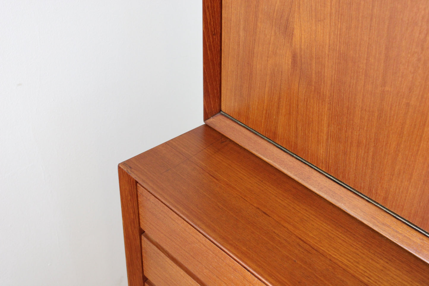 Danish Modern Teak 2-Piece Hutch/Secretary Desk