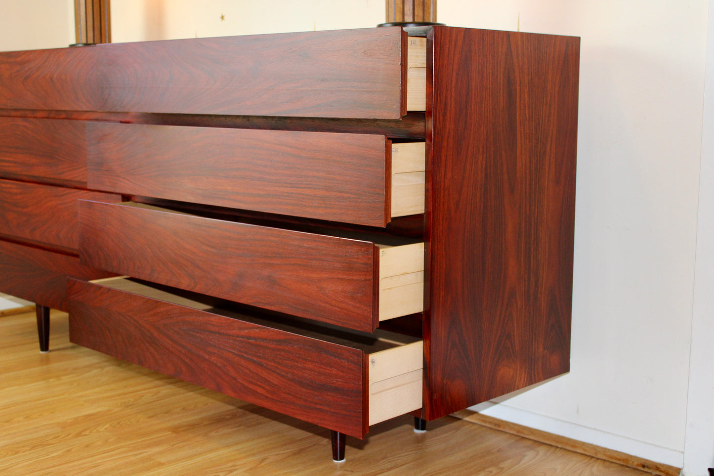 Danish Rosewood 8-Drawer Dresser