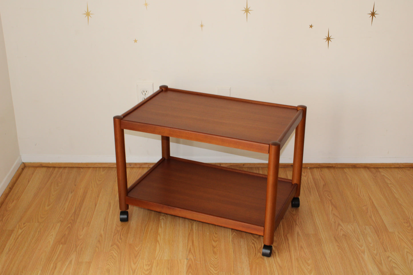 Danish Modern Teak Rolling Table
