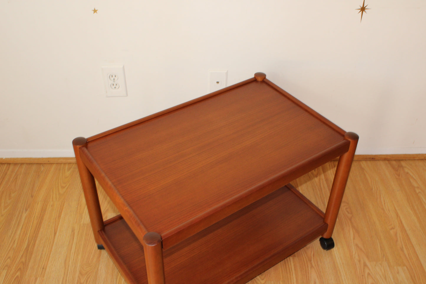 Danish Modern Teak Rolling Table