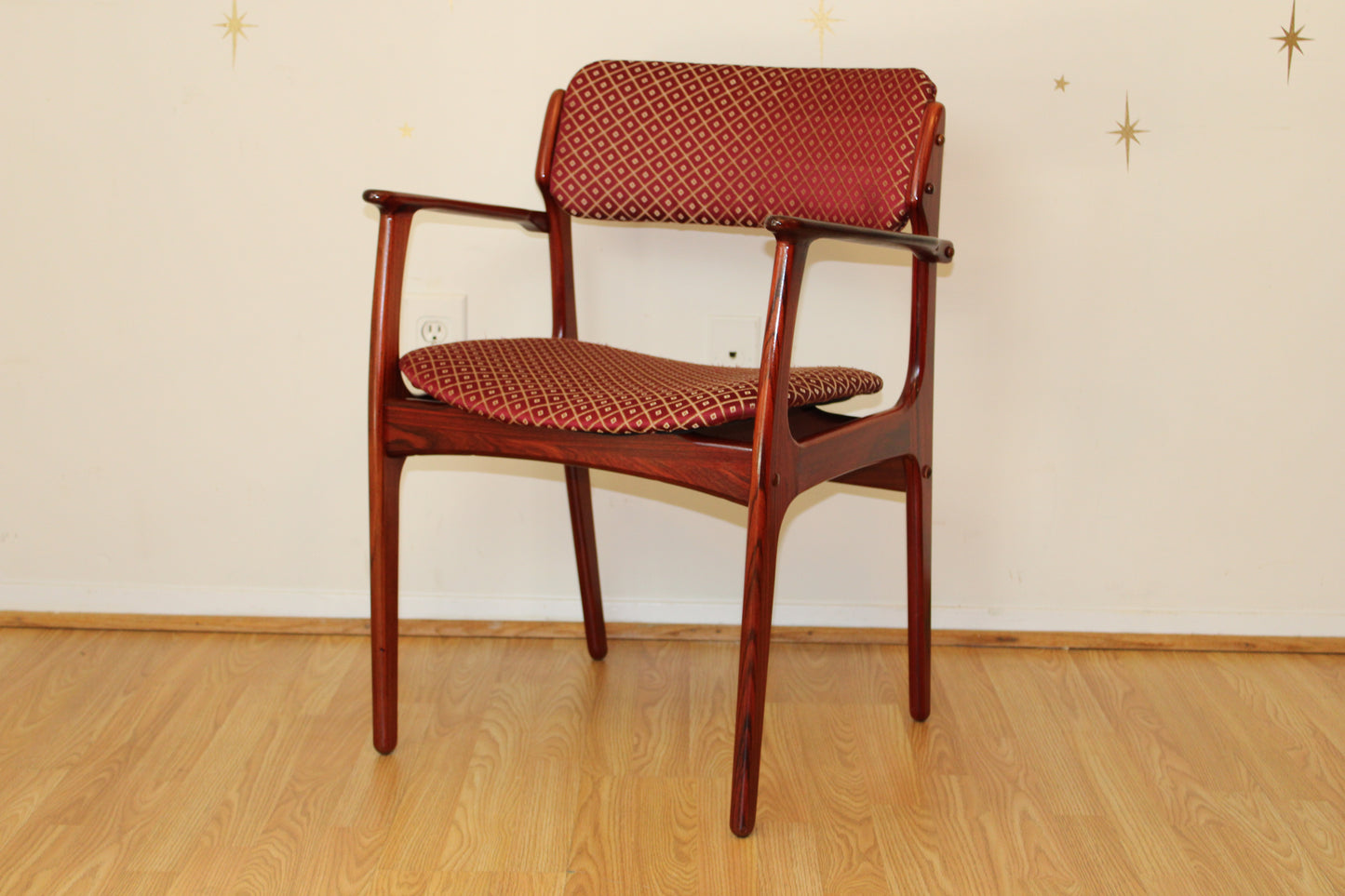 Pair-Danish Rosewood Erik Buch Rosewood Armchairs Model 50